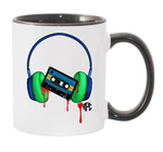 Cassette w Headphones coffee mug