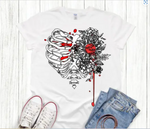 Shattered flower Heart-Skeleton Collection