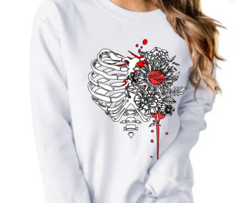 Shattered flower Heart-Skeleton Collection