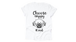 Choose happy, bee kind t-shirt design with bumblebee graphic