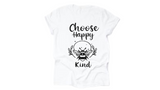 Choose happy, bee kind t-shirt design with bumblebee graphic