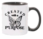 Created with purpose- Coffee mug