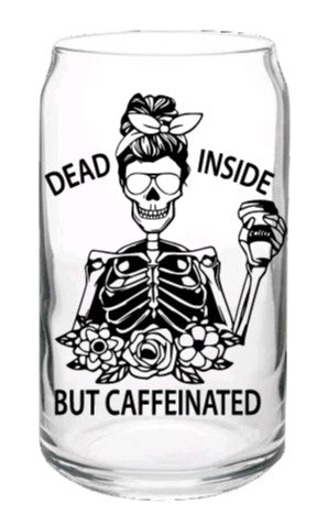 Dead inside- Beer Glass Cup