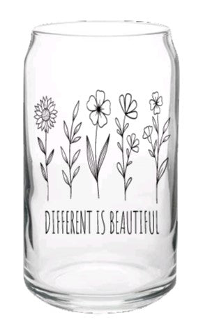 Different is Beautiful- Beer Glass Cup