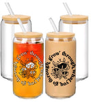Grow though bamboo lid beer glass
