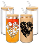 Your mental health bamboo lid beer glass