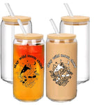 Stay wild bamboo lid beer glass