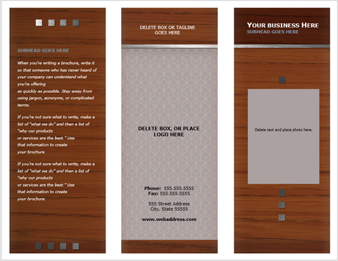 Custom Tri-fold business brochures