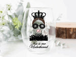 This is me unbothered wine glass