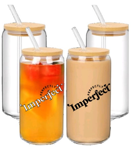 Perfectly Imperfect bamboo lid beer glass
